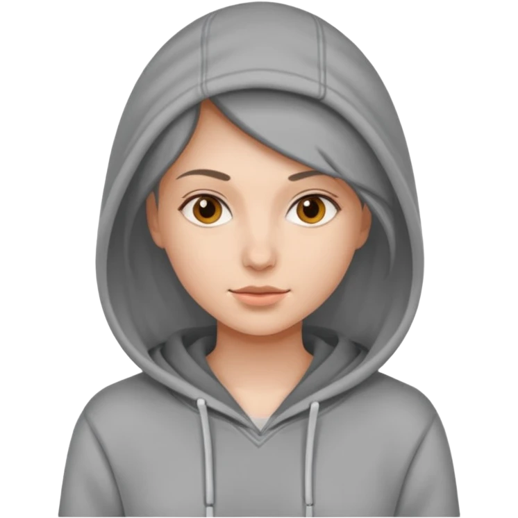 woman wear hoodie emoji