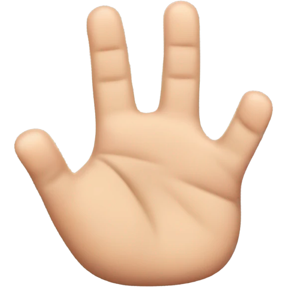 hand with 3 fingers up(thumb, index and pinky) and 2 fingers down(middle, ring) emoji