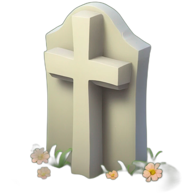 grave with wood cross emoji