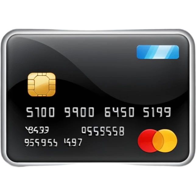 black credit card, no text, no numbers emoji