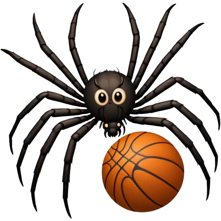 A spider with a basketball emoji