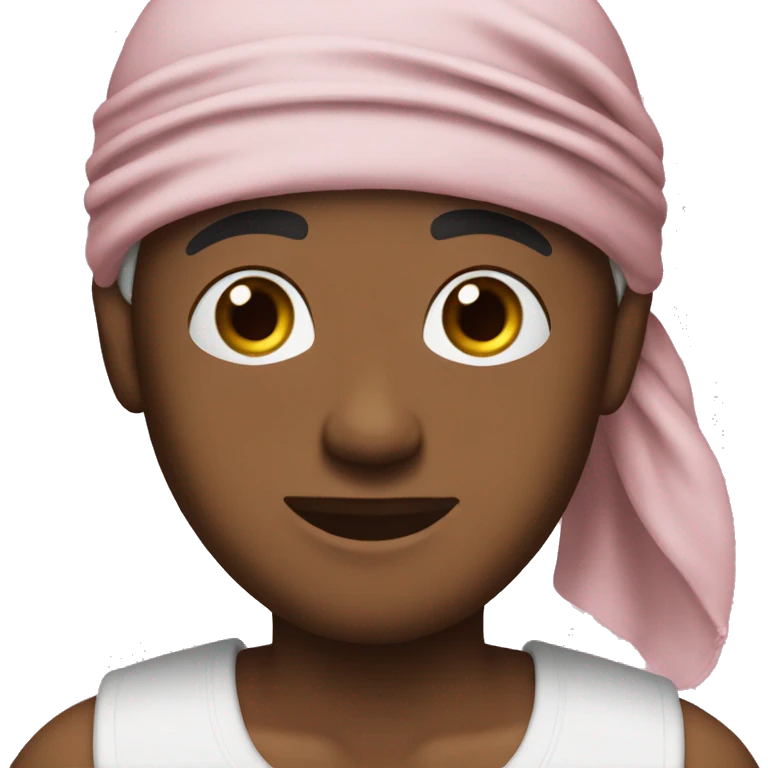 Staf Coppens wearing a durag emoji