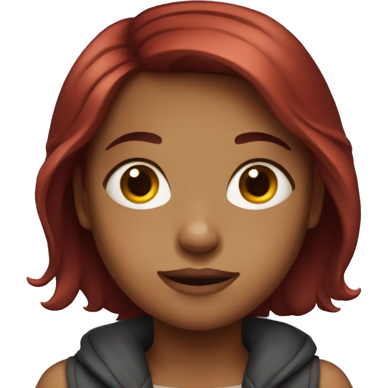 dark red haired girl emoji