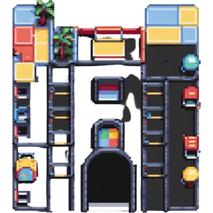 elementary school building with playground emoji