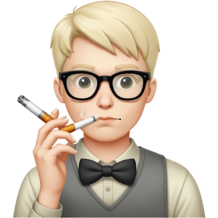 Nerd smoking a geekbar vape  emoji