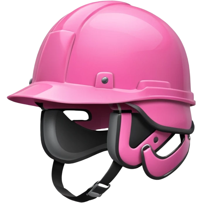 a pink helmet emoji