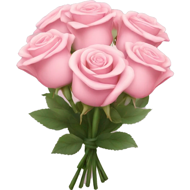 A bouquet of light pink roses emoji