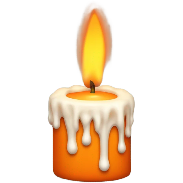 Orange melted candle emoji