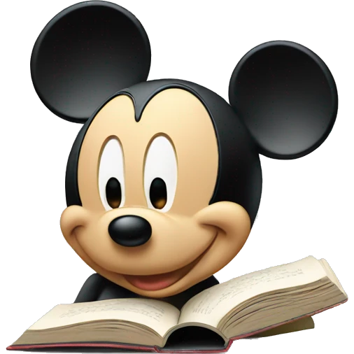  Color ful Mickey Mouse reading emoji