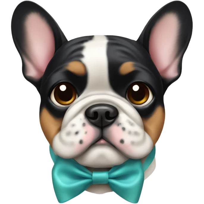 Frenchie with bow emoji