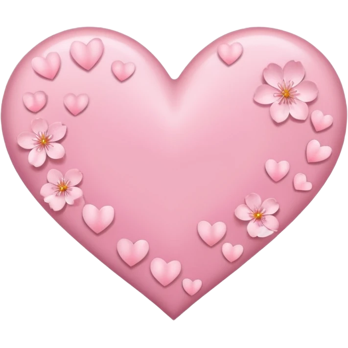 pink heart emoji with subtle sakura petal texture emoji