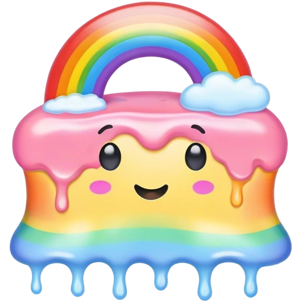 melted pastel switly rainbow background  emoji