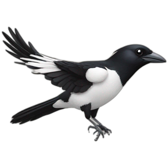 flying magpie emoji
