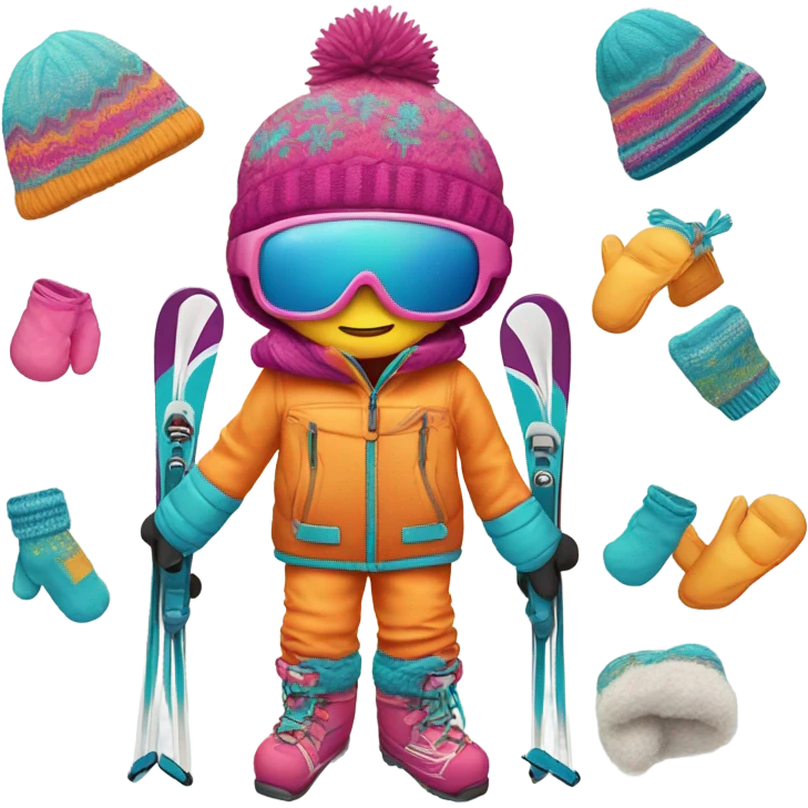 Cute ski  emoji