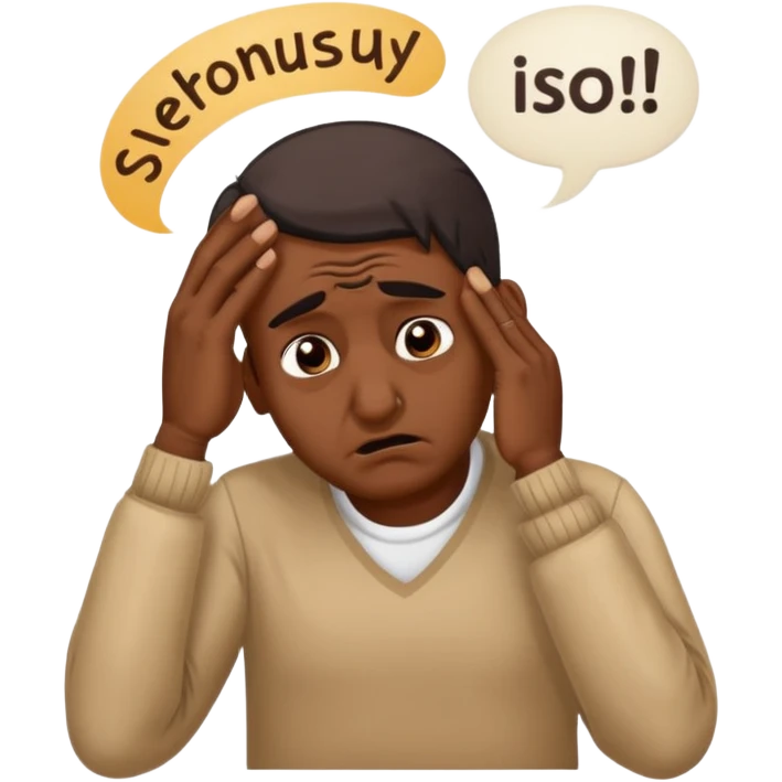 A caricature-style sticker of an Indian man facepalming with frustration but still looking humorous. Add text: ‘Seriously??’ emoji