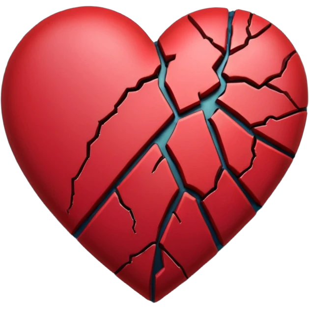 heart with a broken crack and dark shading emoji