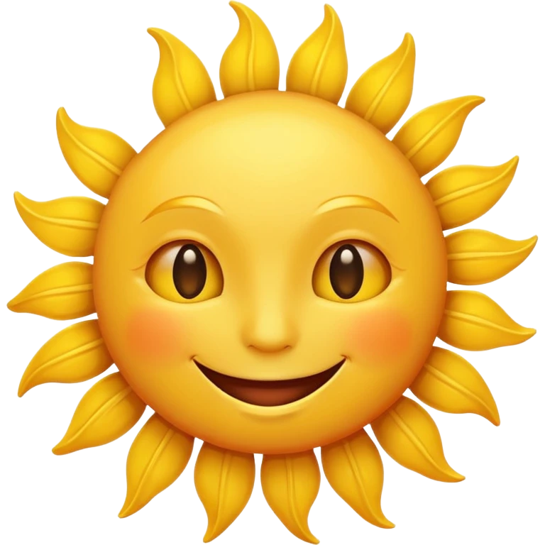 smiling sun emoji, simple and cheerful emoji