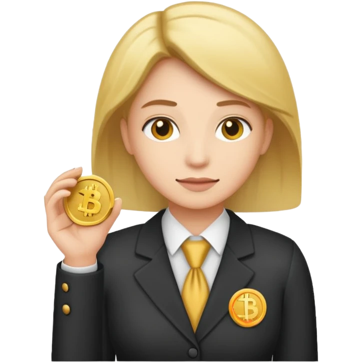A minimalist emoji-style icon representing company pension plan: A gender-neutral office worker (🧑‍💼) with a coin and a bank symbol (🏦) in the background. emoji