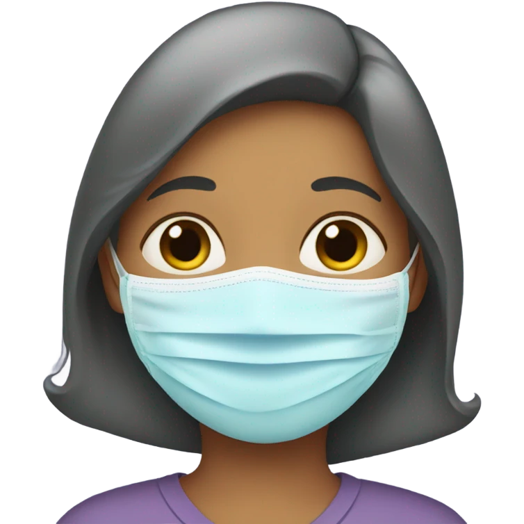 Mother with mask emoji