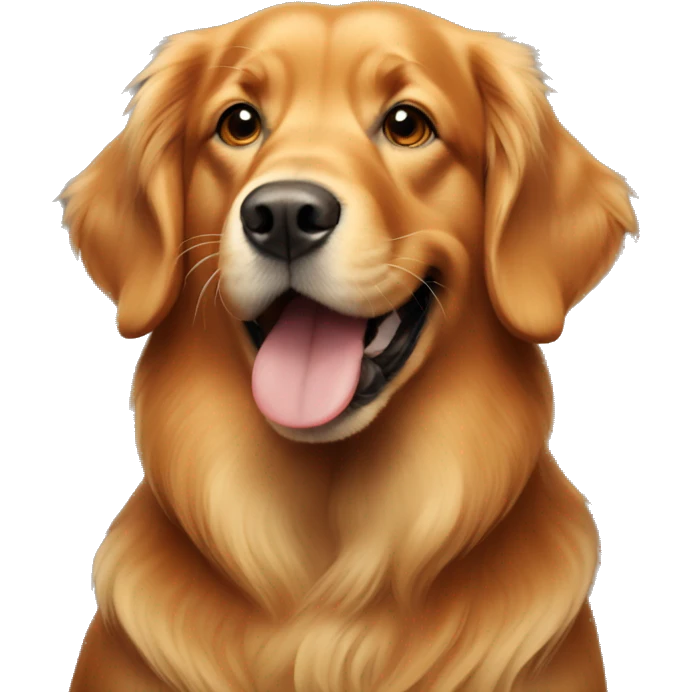 Red golden retriever emoji