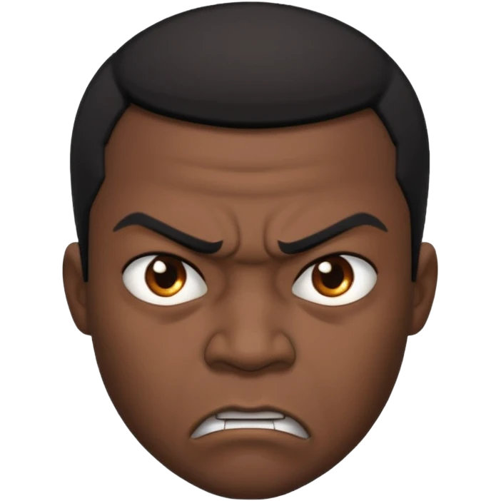 draw an angry violent black man emoji