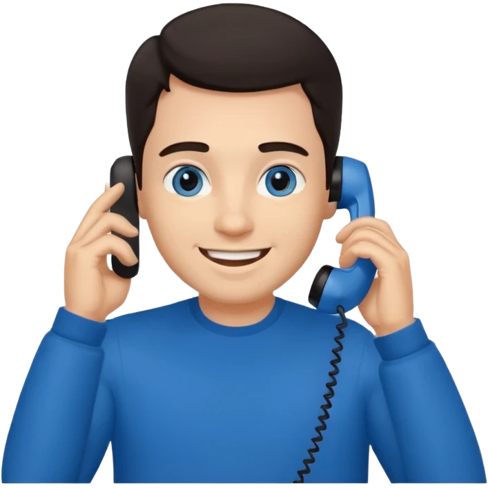 ligth man calling on the phone emoji