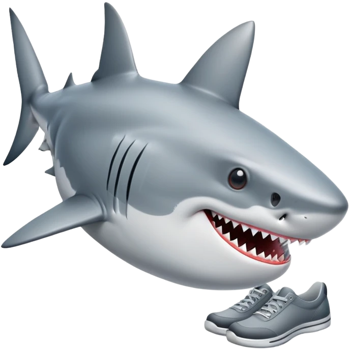 shark with shoes emoji