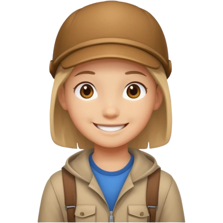 a cute math adventurer, wearing basic clothes emoji