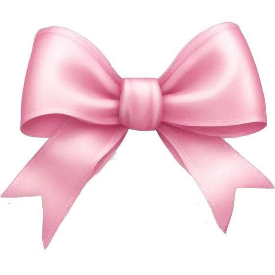 light pink ribbon bow emoji
