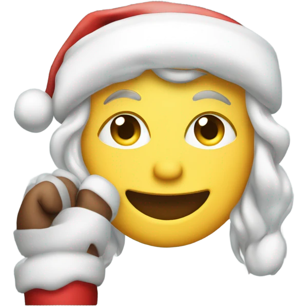 Santa wishing Cassy Merry Christmas sign  emoji