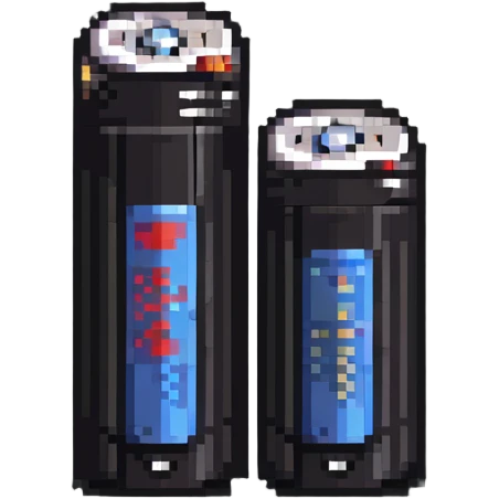Two dead batteries stacked on top of each other, depleted, empty power emoji