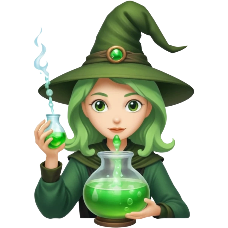 green witch cooking potion emoji