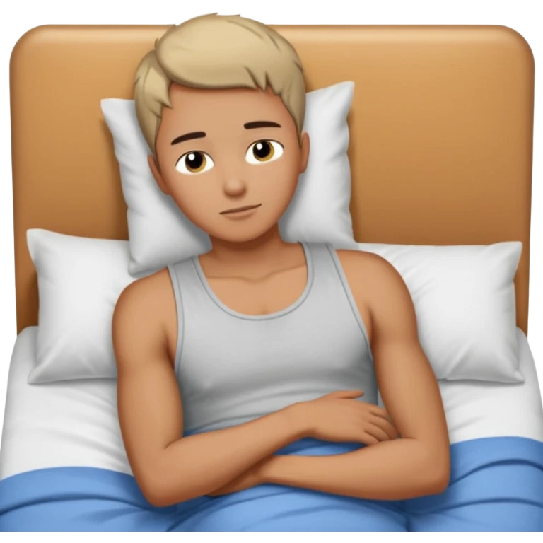Masculine woman spooning in bed emoji