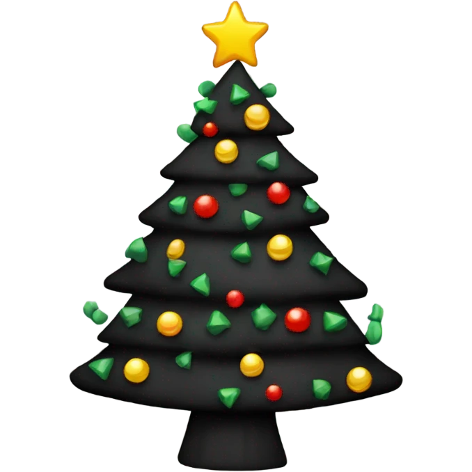 black christmas tree emoji