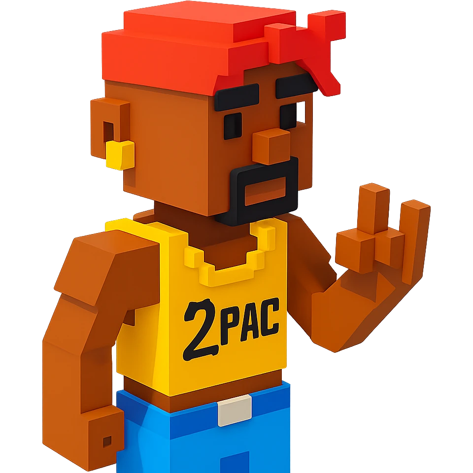 репер 2Pac, no background  emoji