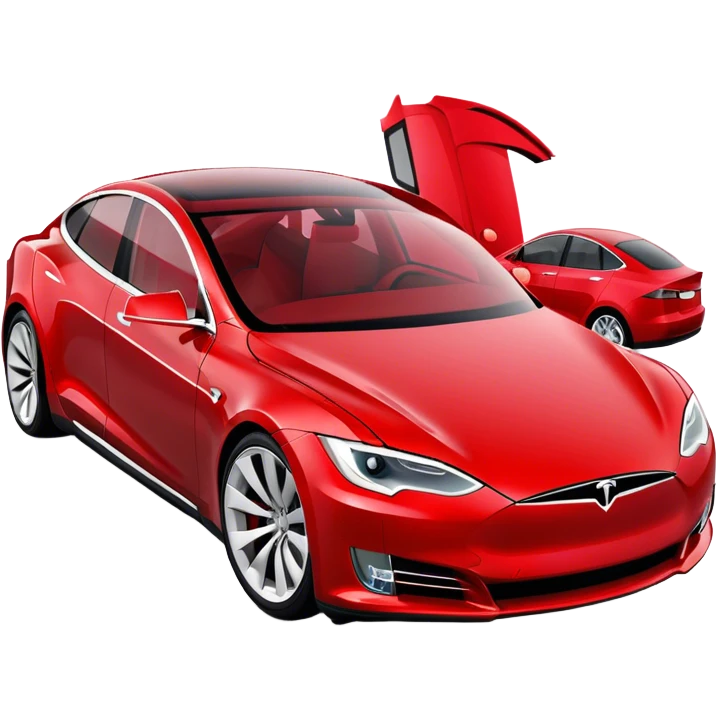 Tesla Model S - Tesla (Model Year: 2022) (Iconic colour: Red) emoji