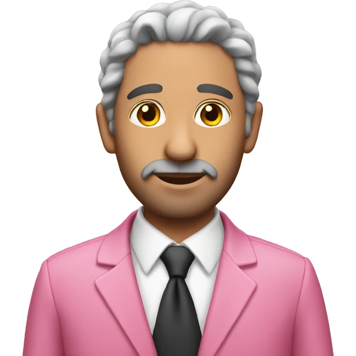 Jewish man with pink suit emoji