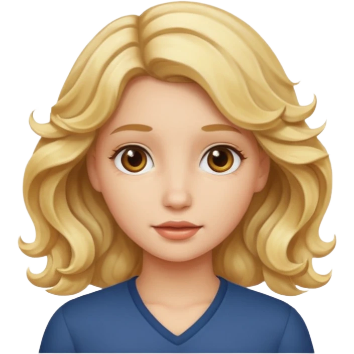 Girl with wavy blonde hair  emoji