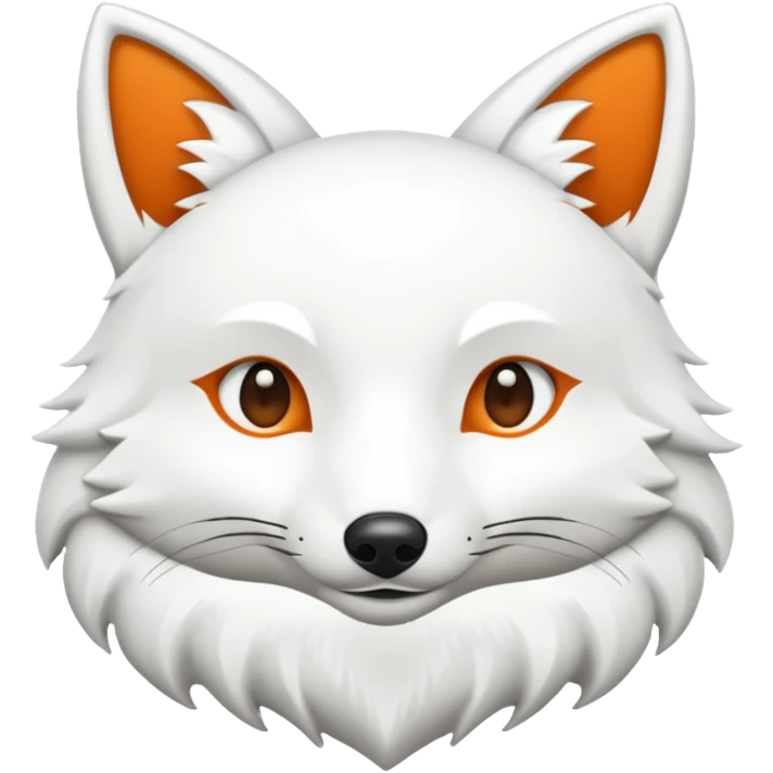 Can you make this fox emoji?: just white 🦊 emoji
