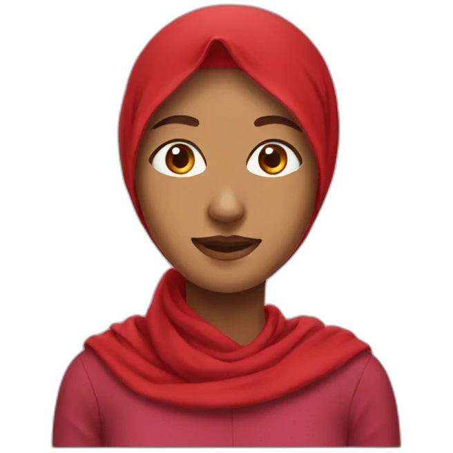 Red headscarf emoji