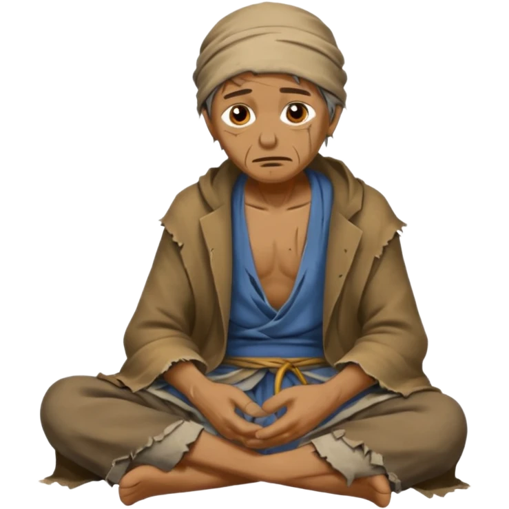 beggar sitting emoji
