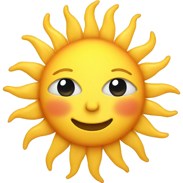 Sun with face emoji