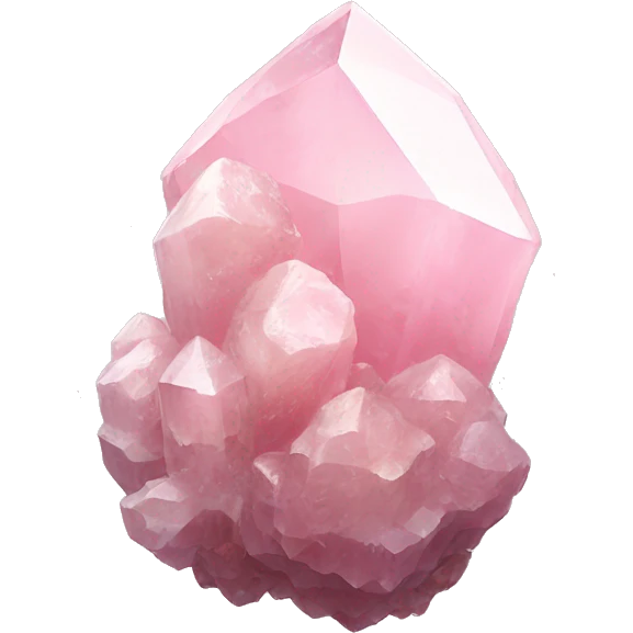 Light pink quartz crystal cluster  emoji