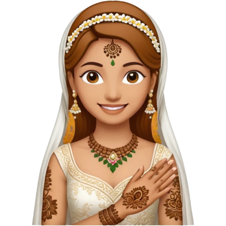 bride in mehendi Ceremony emoji