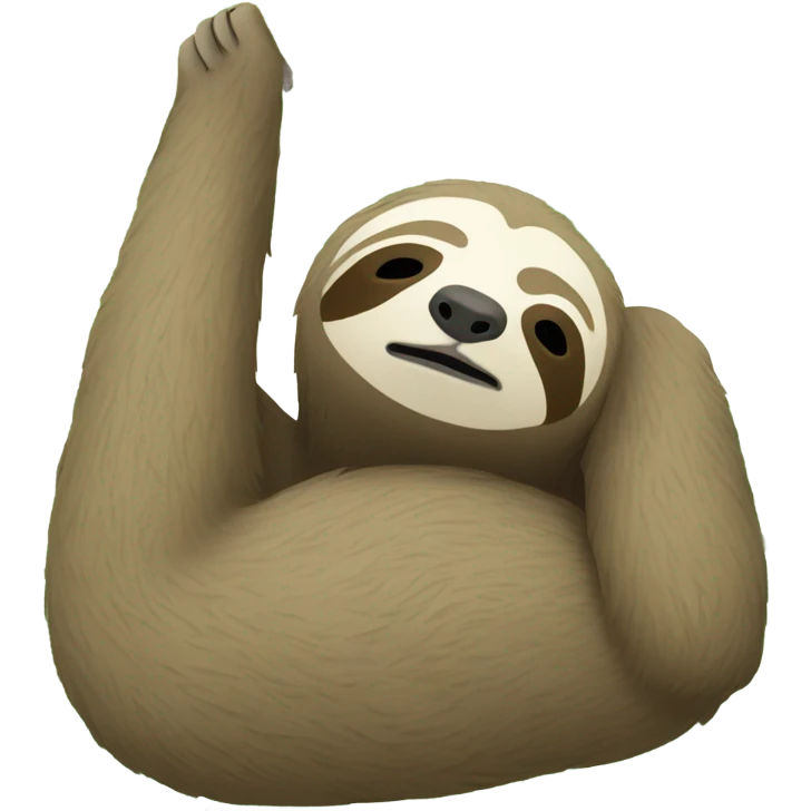 very tired sloth lying face down emoji