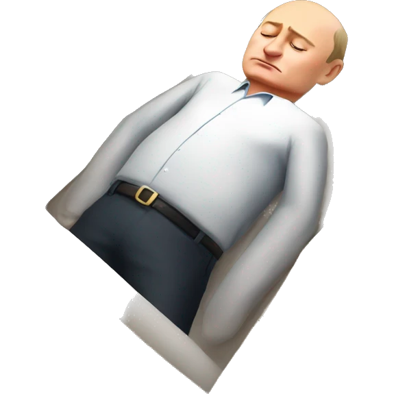 Russian president Putin sleeps in a box emoji