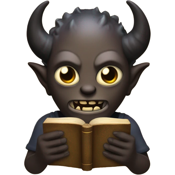 Demon with a bible emoji