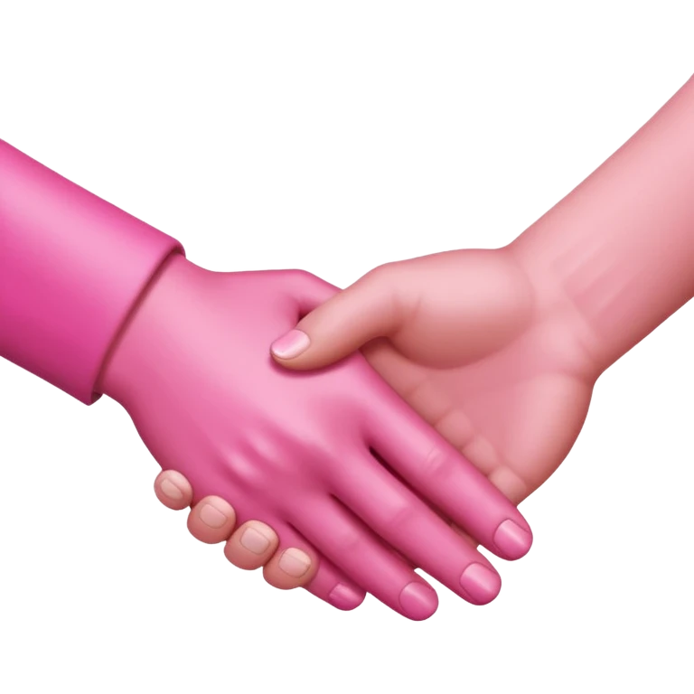 handshake pink hands emoji