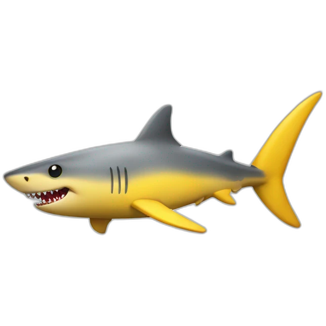 yellow scary  shark emoji