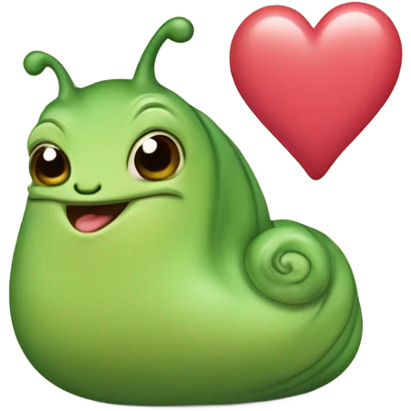 slug with heart emoji